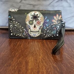 Sugar skull wallet